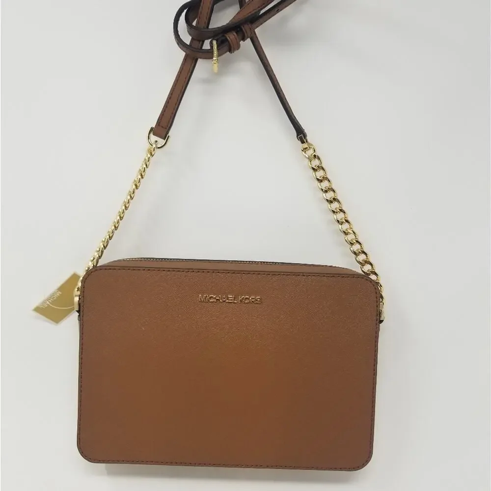Michael Kors Brown Leather Crossbody Shoulder Bag‎